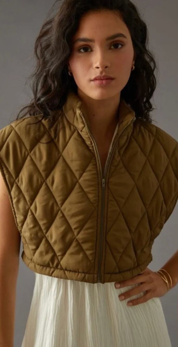 Anthropologie Hutch The Linden Puffer Quilted Zip Vest Small